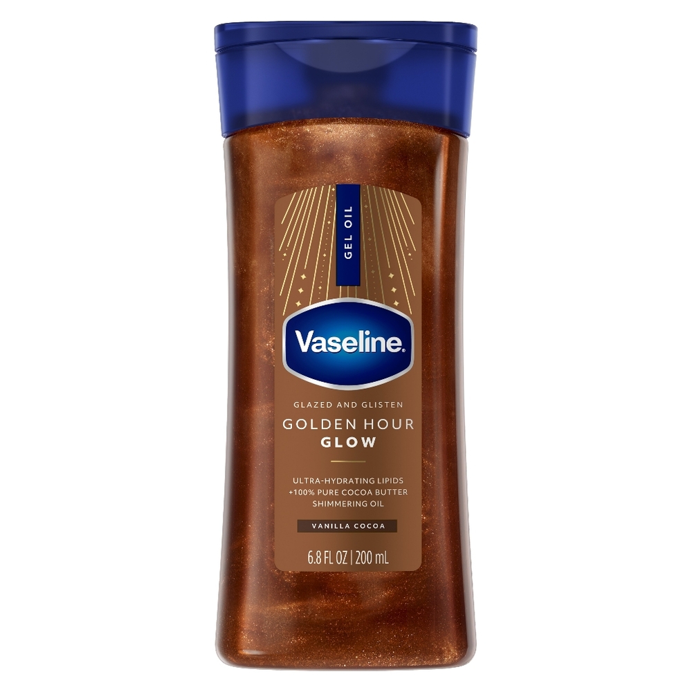 Vaseline Glazed & Glisten Golden Hour Glow Bronze Body Shimmer Gel Oil